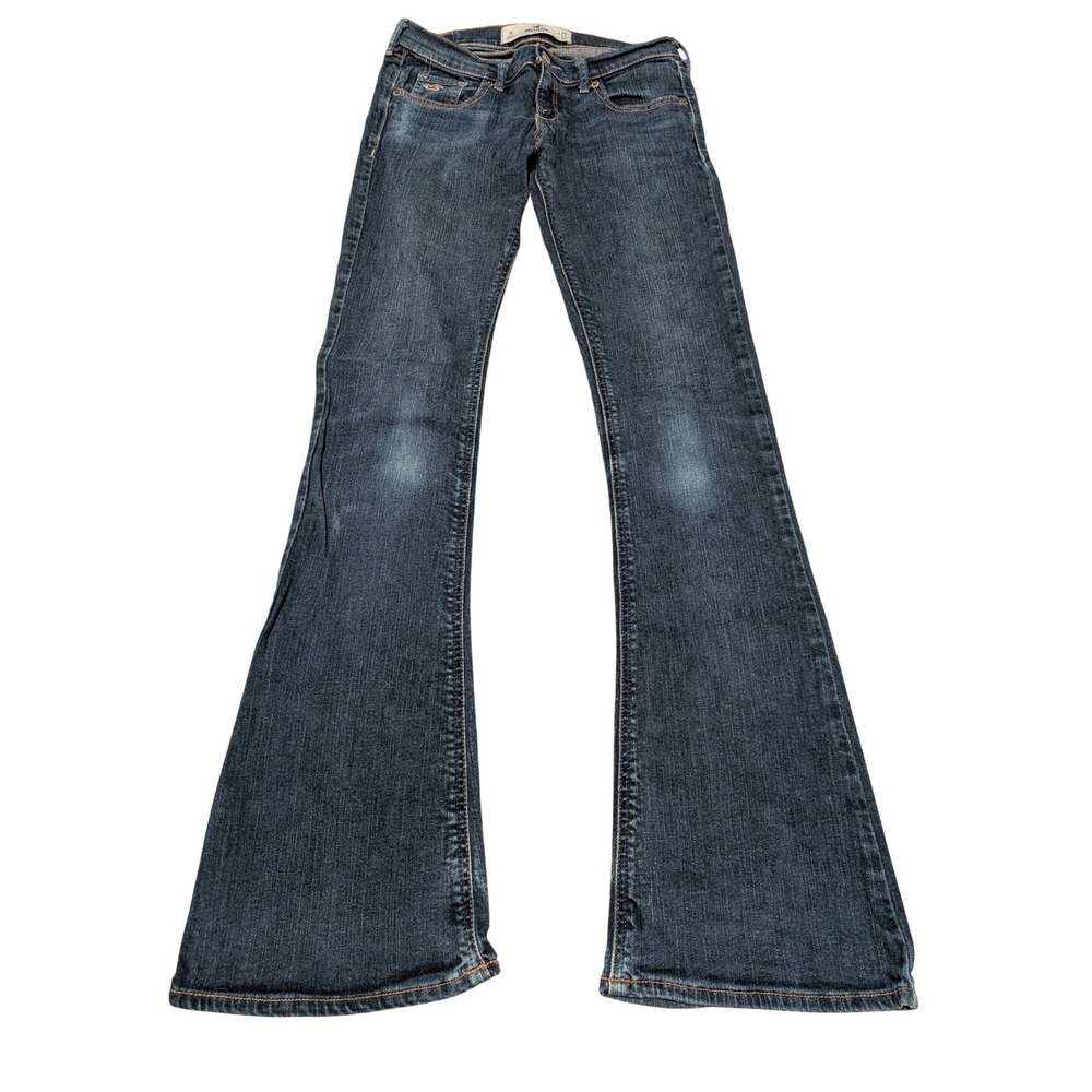 Hollister Jeans Womens 1R Blue SoCal Stretch Flare Low Rise Bell Bottom Denim